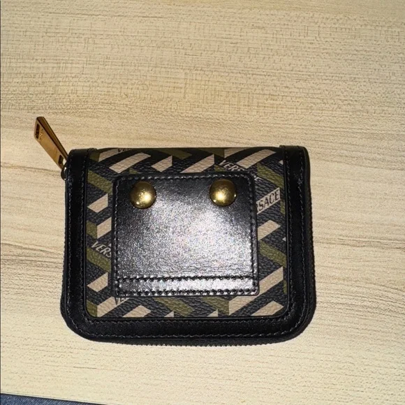 Versace wallet, small - black, khaki, gold
